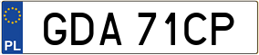 Trailer License Plate